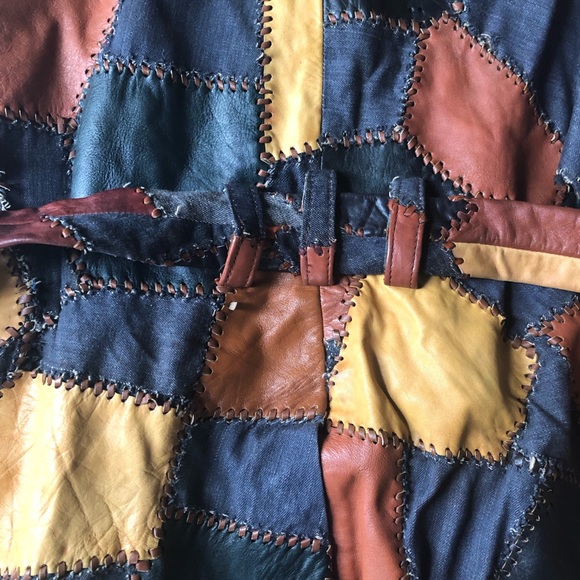 *SOLD* 1970’s Abacus Patchwork Leather Jacket - Picture 5 of 7